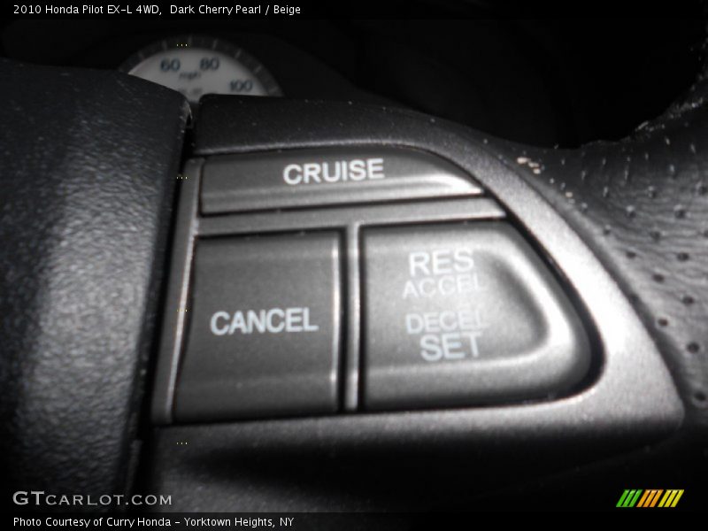 Dark Cherry Pearl / Beige 2010 Honda Pilot EX-L 4WD