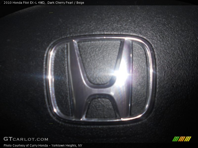 Dark Cherry Pearl / Beige 2010 Honda Pilot EX-L 4WD