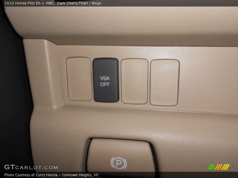 Dark Cherry Pearl / Beige 2010 Honda Pilot EX-L 4WD