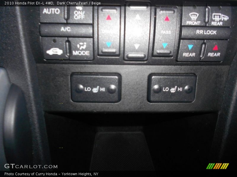 Dark Cherry Pearl / Beige 2010 Honda Pilot EX-L 4WD