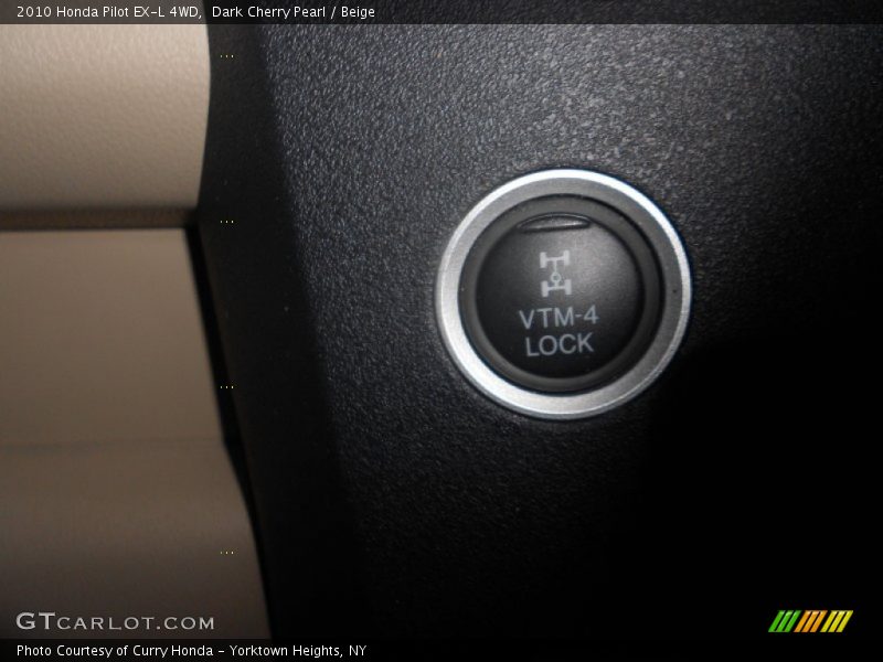 Dark Cherry Pearl / Beige 2010 Honda Pilot EX-L 4WD