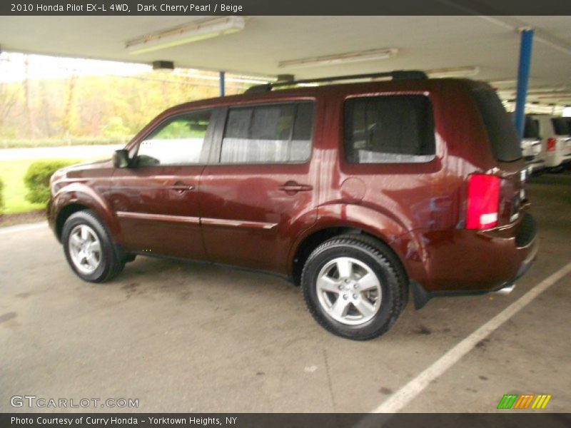 Dark Cherry Pearl / Beige 2010 Honda Pilot EX-L 4WD
