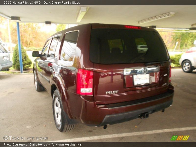 Dark Cherry Pearl / Black 2010 Honda Pilot LX 4WD
