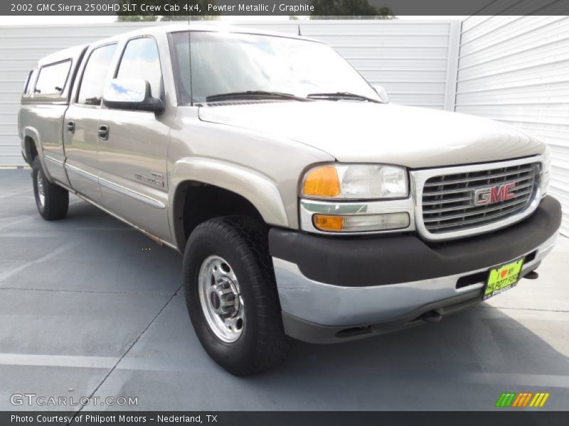 Pewter Metallic / Graphite 2002 GMC Sierra 2500HD SLT Crew Cab 4x4