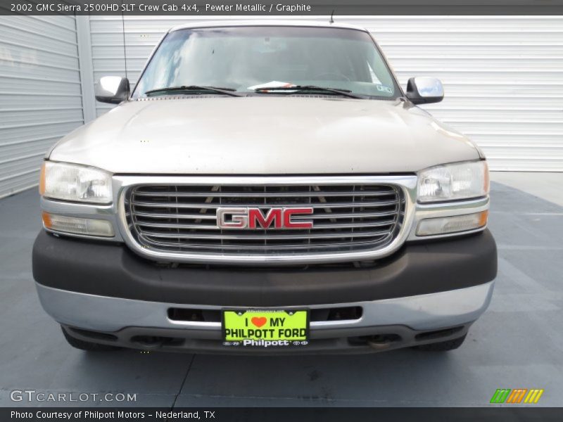 Pewter Metallic / Graphite 2002 GMC Sierra 2500HD SLT Crew Cab 4x4