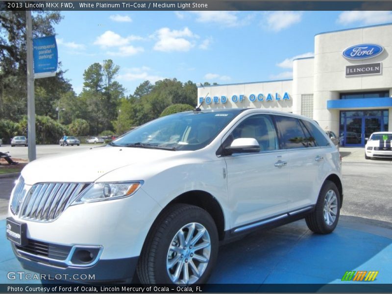 White Platinum Tri-Coat / Medium Light Stone 2013 Lincoln MKX FWD