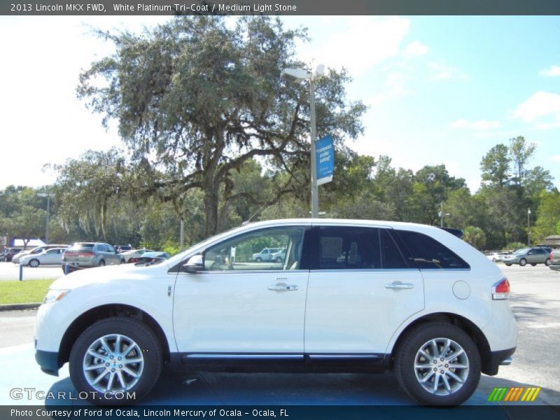 White Platinum Tri-Coat / Medium Light Stone 2013 Lincoln MKX FWD