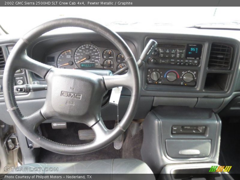 Pewter Metallic / Graphite 2002 GMC Sierra 2500HD SLT Crew Cab 4x4