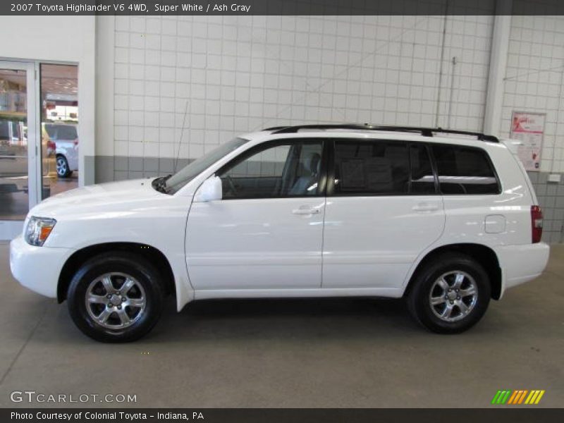 Super White / Ash Gray 2007 Toyota Highlander V6 4WD