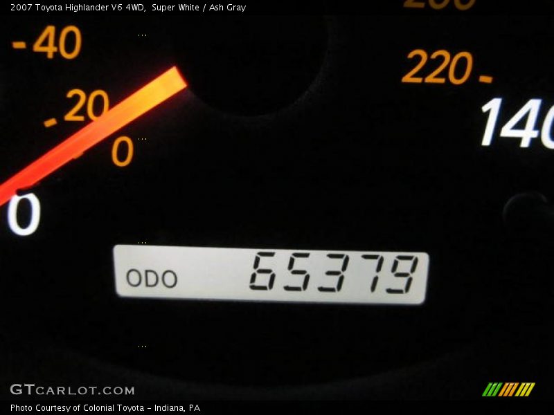Super White / Ash Gray 2007 Toyota Highlander V6 4WD