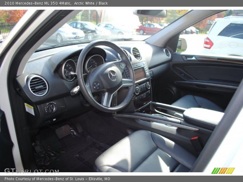 Arctic White / Black 2010 Mercedes-Benz ML 350 4Matic