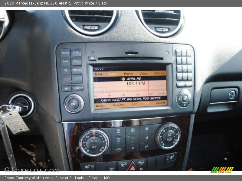 Arctic White / Black 2010 Mercedes-Benz ML 350 4Matic