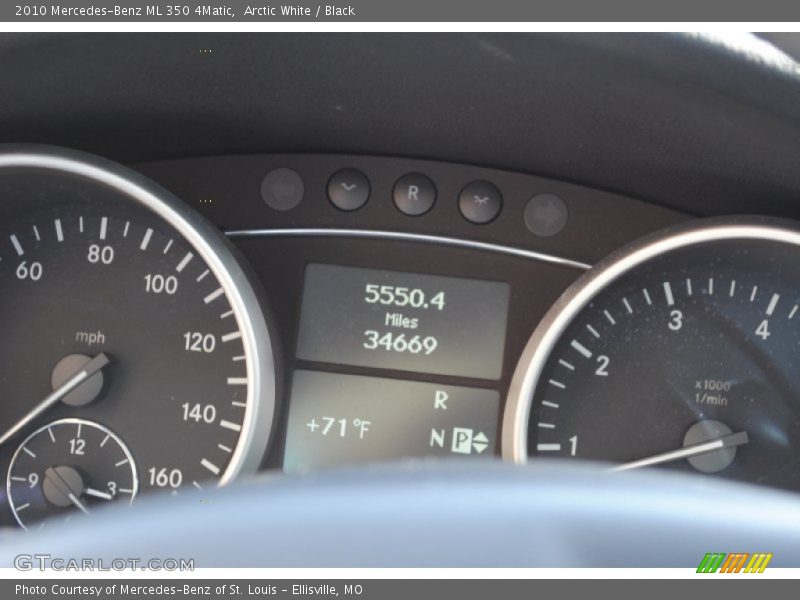 Arctic White / Black 2010 Mercedes-Benz ML 350 4Matic