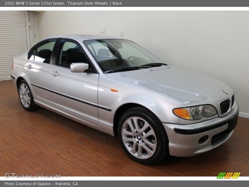 Titanium Silver Metallic / Black 2002 BMW 3 Series 330xi Sedan