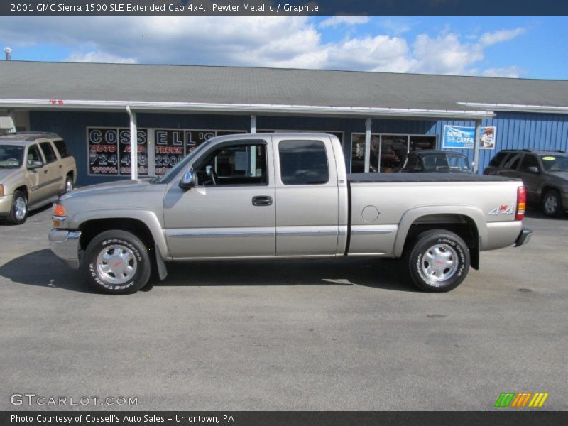  2001 Sierra 1500 SLE Extended Cab 4x4 Pewter Metallic