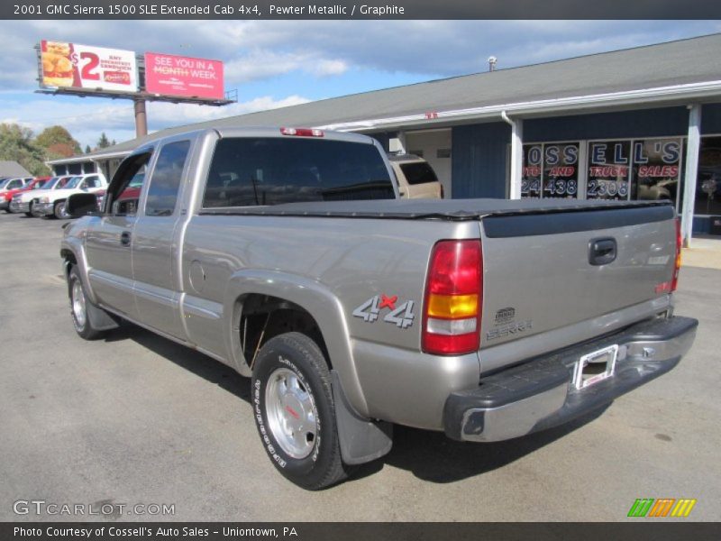 Pewter Metallic / Graphite 2001 GMC Sierra 1500 SLE Extended Cab 4x4