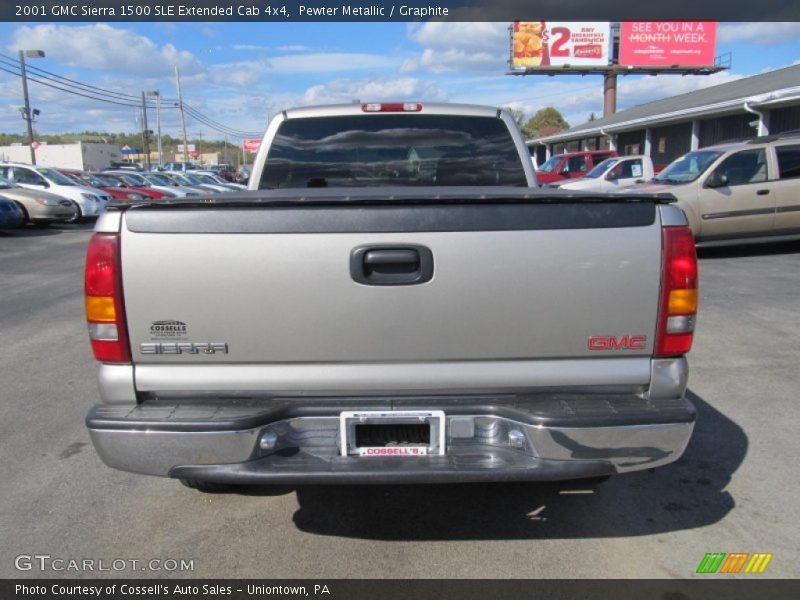 Pewter Metallic / Graphite 2001 GMC Sierra 1500 SLE Extended Cab 4x4