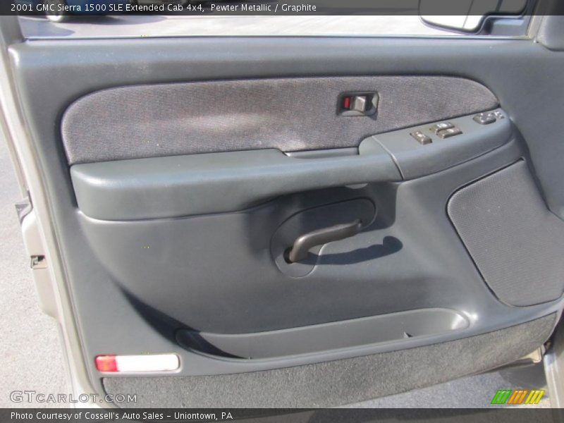 Pewter Metallic / Graphite 2001 GMC Sierra 1500 SLE Extended Cab 4x4