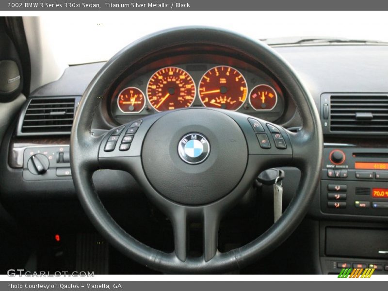 Titanium Silver Metallic / Black 2002 BMW 3 Series 330xi Sedan