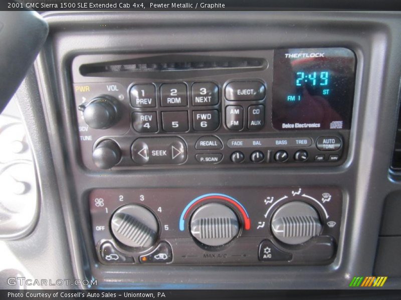 Pewter Metallic / Graphite 2001 GMC Sierra 1500 SLE Extended Cab 4x4