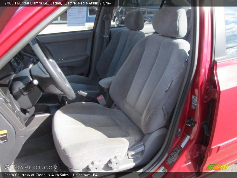 Electric Red Metallic / Gray 2005 Hyundai Elantra GLS Sedan