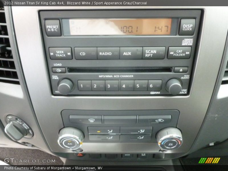 Blizzard White / Sport Apperance Gray/Charcoal 2012 Nissan Titan SV King Cab 4x4
