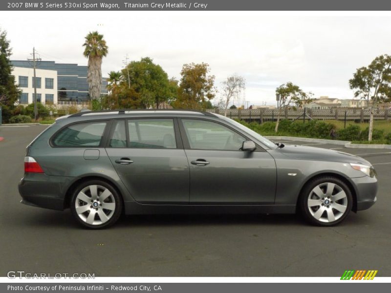 Titanium Grey Metallic / Grey 2007 BMW 5 Series 530xi Sport Wagon