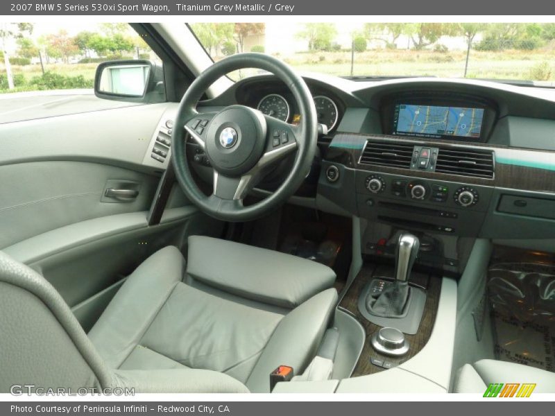 Titanium Grey Metallic / Grey 2007 BMW 5 Series 530xi Sport Wagon