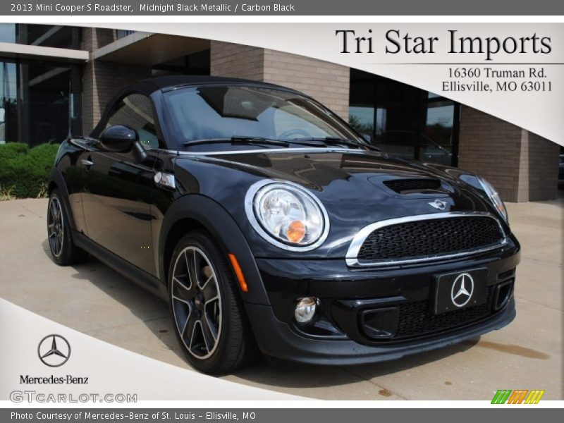 Midnight Black Metallic / Carbon Black 2013 Mini Cooper S Roadster