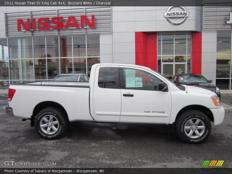 Blizzard White / Charcoal 2012 Nissan Titan SV King Cab 4x4