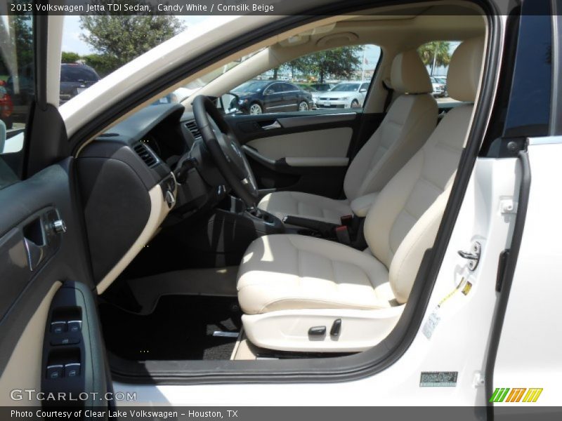 Candy White / Cornsilk Beige 2013 Volkswagen Jetta TDI Sedan