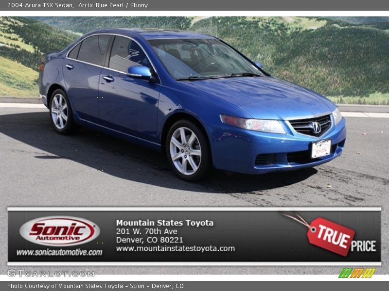 Arctic Blue Pearl / Ebony 2004 Acura TSX Sedan