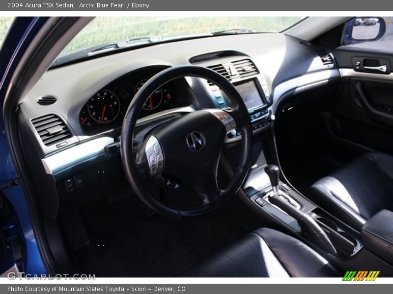 Arctic Blue Pearl / Ebony 2004 Acura TSX Sedan