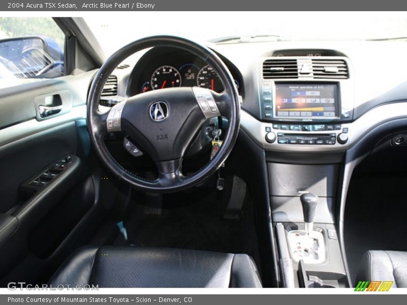 Arctic Blue Pearl / Ebony 2004 Acura TSX Sedan