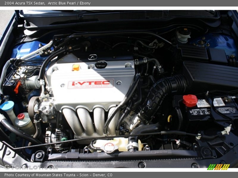 Arctic Blue Pearl / Ebony 2004 Acura TSX Sedan