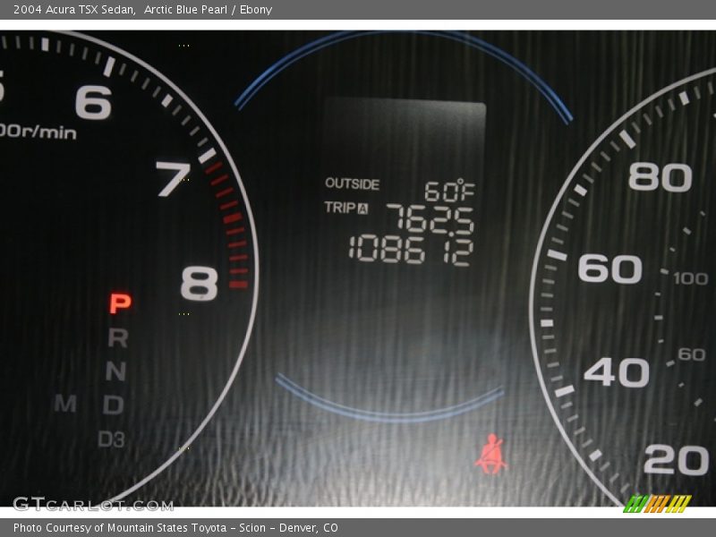 Arctic Blue Pearl / Ebony 2004 Acura TSX Sedan