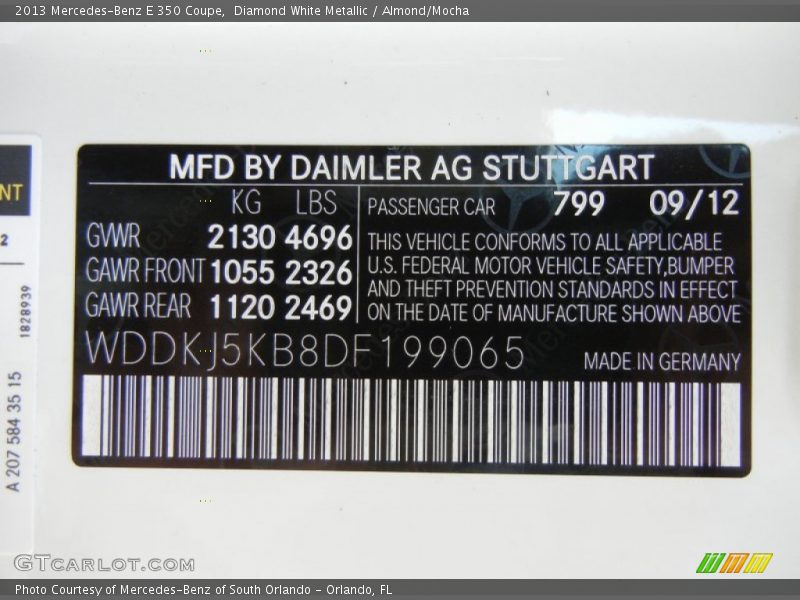 Diamond White Metallic / Almond/Mocha 2013 Mercedes-Benz E 350 Coupe