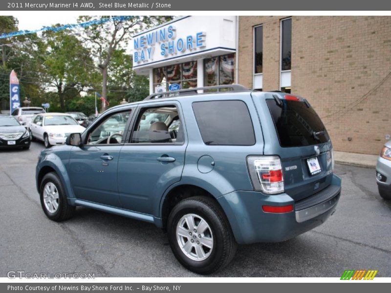 Steel Blue Metallic / Stone 2011 Mercury Mariner I4 AWD