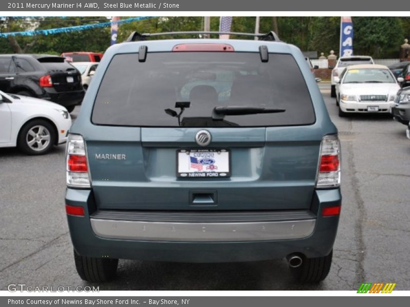 Steel Blue Metallic / Stone 2011 Mercury Mariner I4 AWD