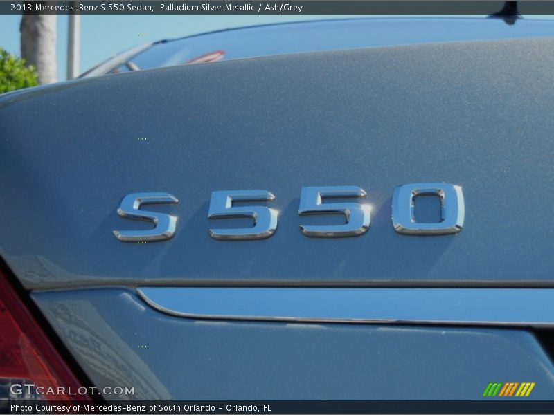Palladium Silver Metallic / Ash/Grey 2013 Mercedes-Benz S 550 Sedan