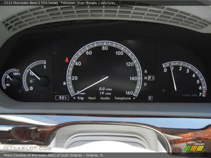 Palladium Silver Metallic / Ash/Grey 2013 Mercedes-Benz S 550 Sedan
