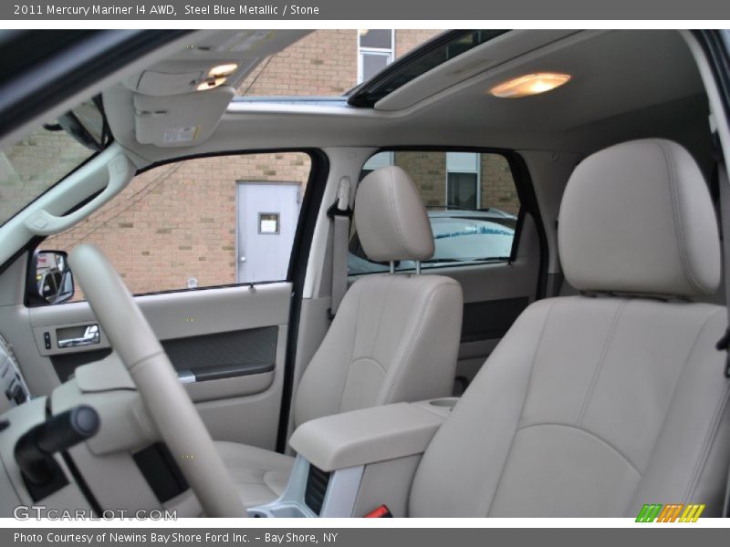 Steel Blue Metallic / Stone 2011 Mercury Mariner I4 AWD
