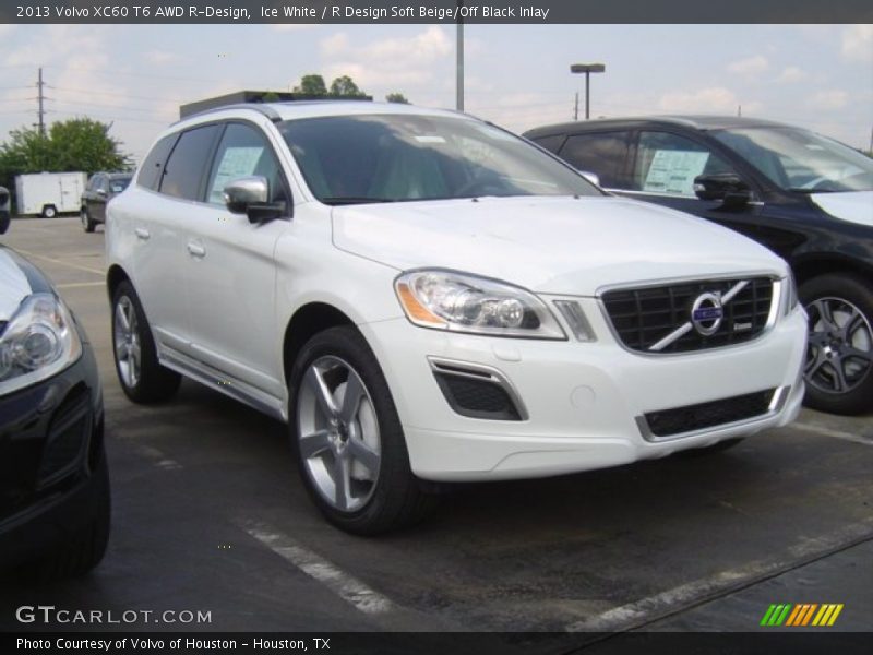 Ice White / R Design Soft Beige/Off Black Inlay 2013 Volvo XC60 T6 AWD R-Design