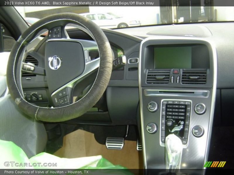 Black Sapphire Metallic / R Design Soft Beige/Off Black Inlay 2013 Volvo XC60 T6 AWD