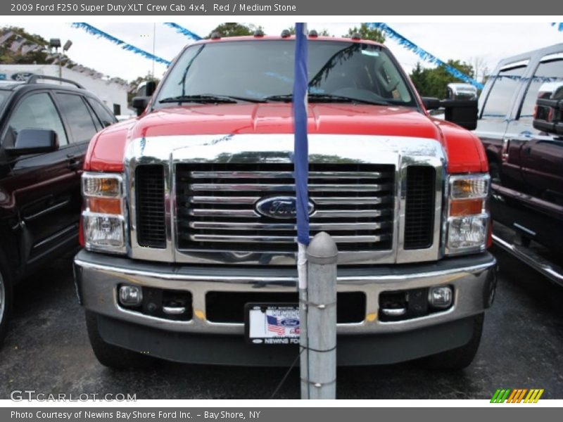 Red / Medium Stone 2009 Ford F250 Super Duty XLT Crew Cab 4x4