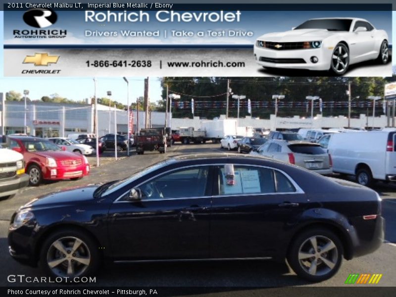 Imperial Blue Metallic / Ebony 2011 Chevrolet Malibu LT