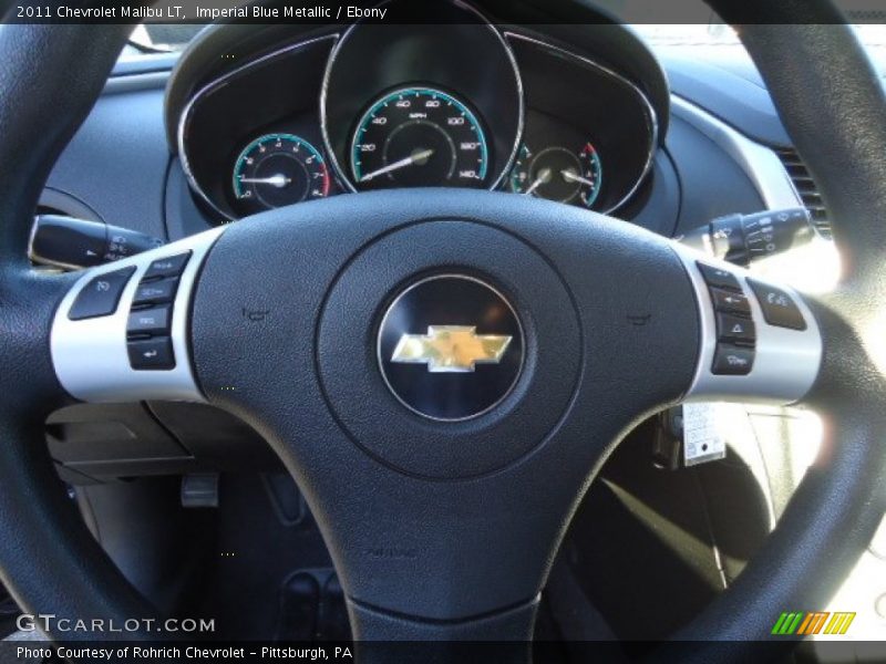 Imperial Blue Metallic / Ebony 2011 Chevrolet Malibu LT
