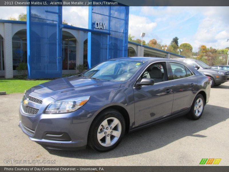 Atlantis Blue Metallic / Jet Black/Titanium 2013 Chevrolet Malibu LS
