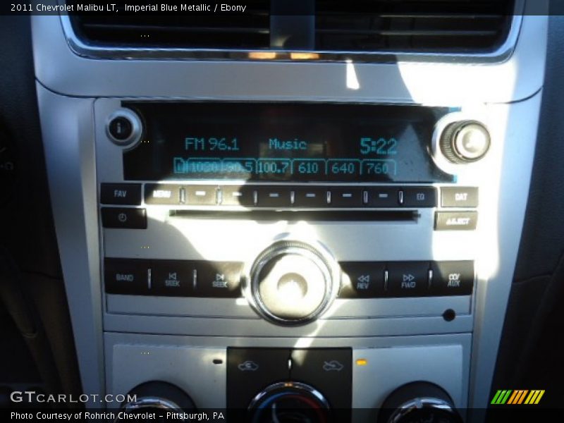 Imperial Blue Metallic / Ebony 2011 Chevrolet Malibu LT