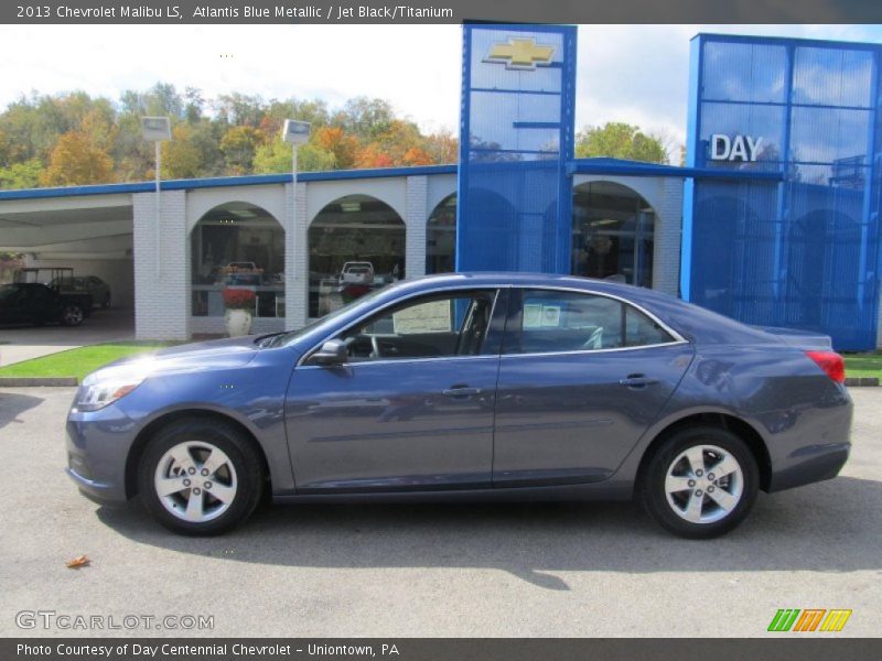Atlantis Blue Metallic / Jet Black/Titanium 2013 Chevrolet Malibu LS
